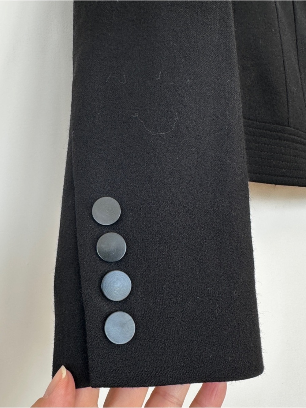 Talbots Tailored Button Front Jacket in a Stretch Wool Blend, Lined - Picture 7 of 14
